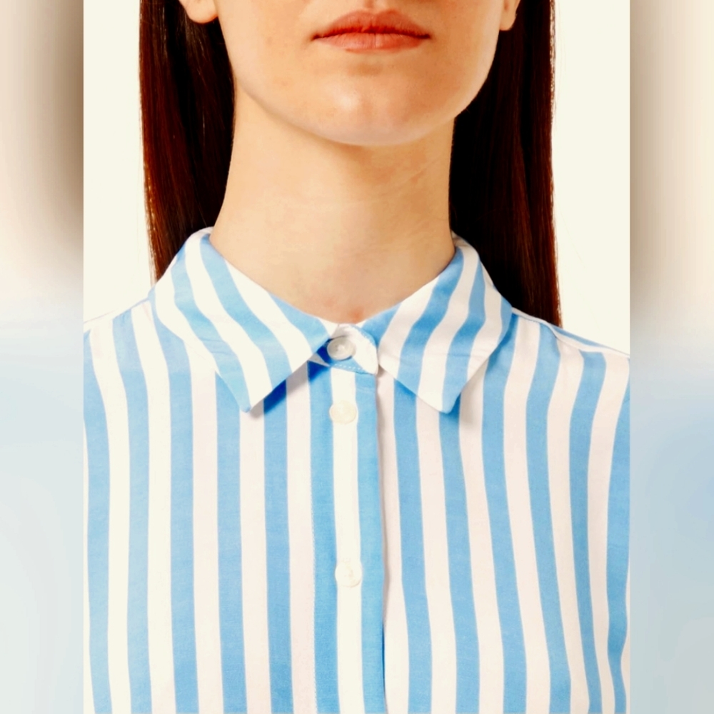 TOMMY HILFIGER Roll-Up Short Sleeve Oversize Shirt for Women